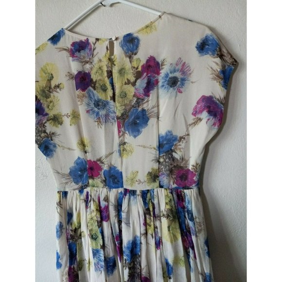 BODEN CECILY Special occasion DRESS WH597 SIZE US 4 Multi-color Floral NWT lined - Picture 4 of 7